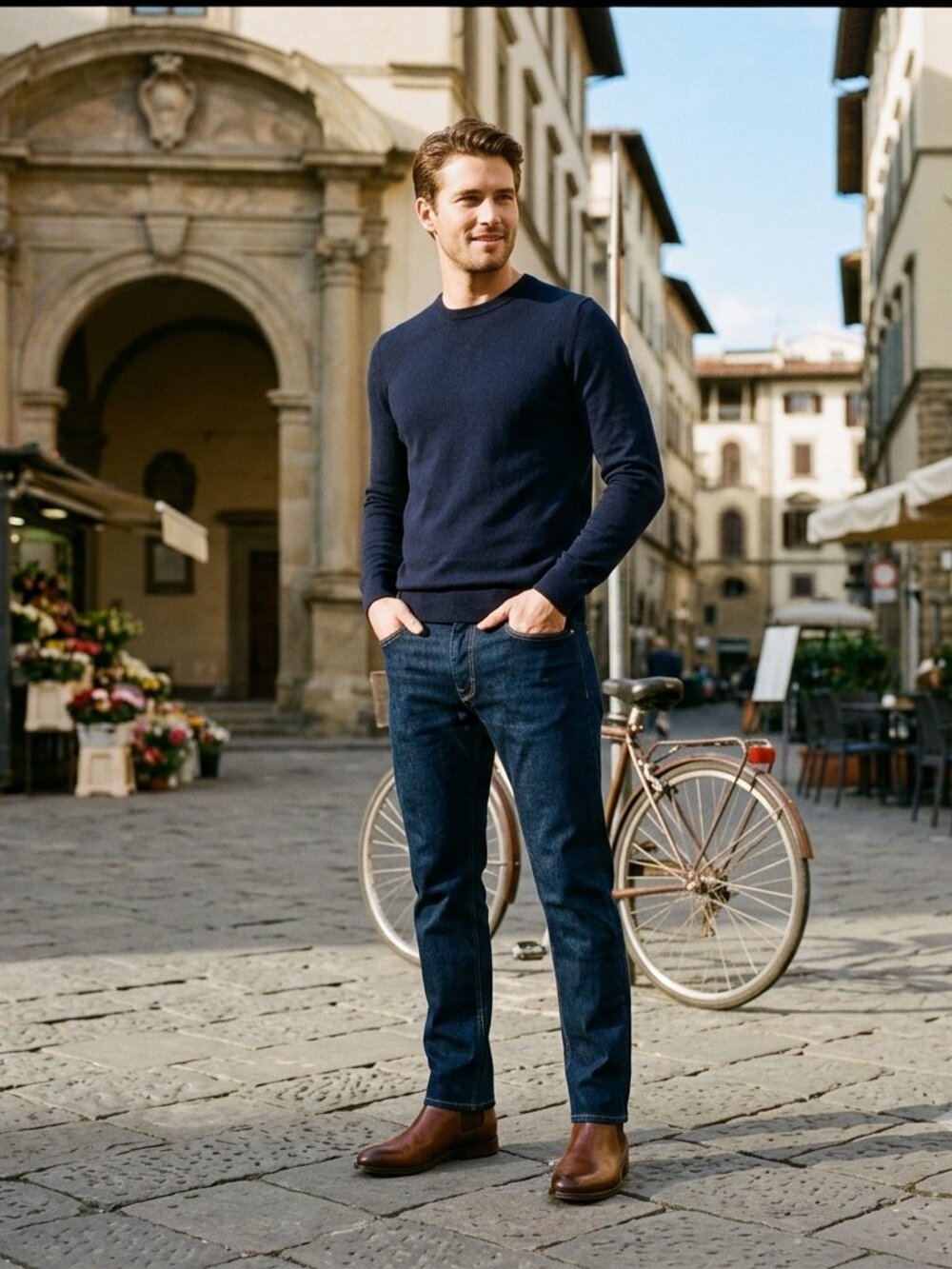 BOSS ‘Maine’ Men's Dark Blue Jeans Organic Cotton